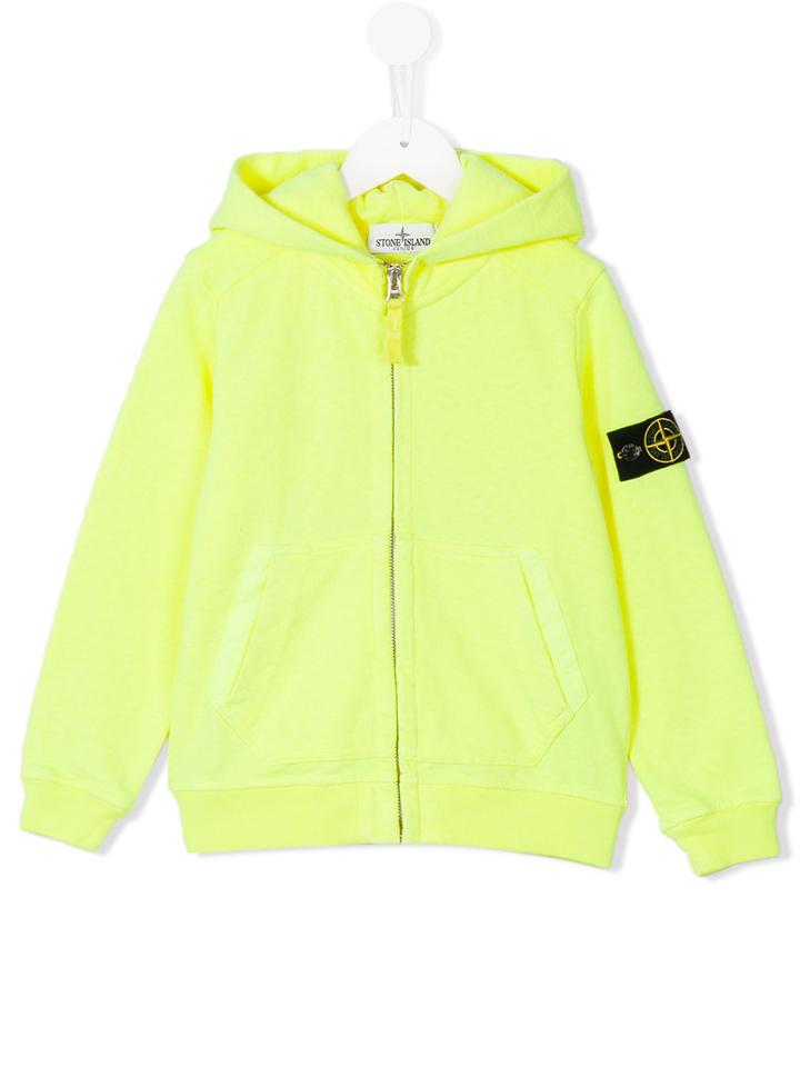 Stone Island Kids Zipped Hoodie, Boy's, Size: 10 Yrs, Yellow/orange