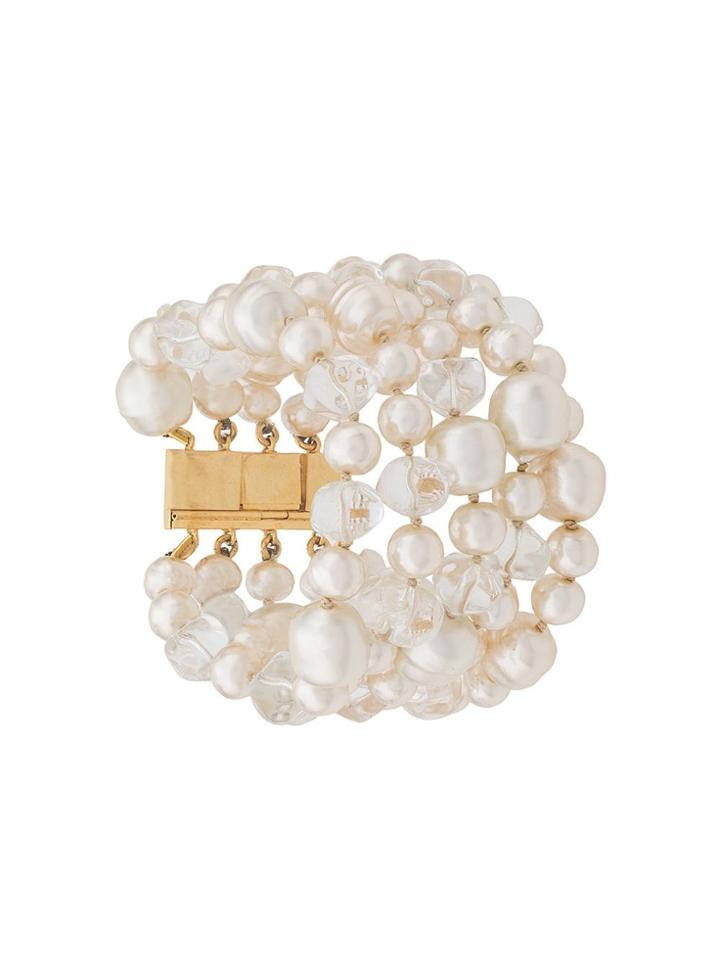 Céline Pre-owned 1980/1990's Pearl Embellished Bracelet - Gold
