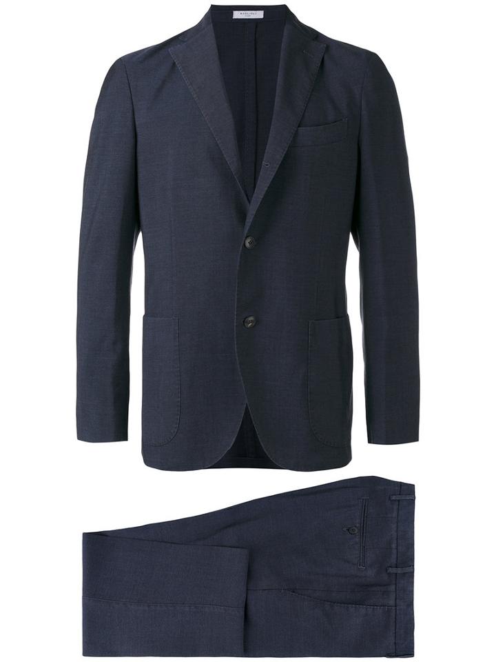 Boglioli - Single Breasted Suit - Men - Silk/spandex/elastane/cupro/virgin Wool - 54, Blue, Silk/spandex/elastane/cupro/virgin Wool