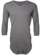 Kazuyuki Kumagai Three-quarter Sleeve T-shirt, Men's, Size: 1, Grey, Cotton