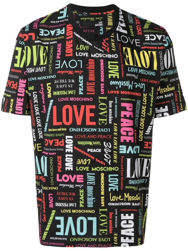 Love Moschino Love Pattern T-shirt - Black