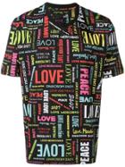 Love Moschino Love Pattern T-shirt - Black