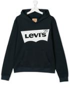 Levi's Kids Teen Logo Print Hoodie - Blue