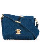 Chanel Vintage Mini Cc Logos Shoulder Bag, Women's, Blue