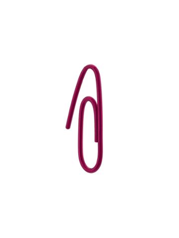 Biis Staple Shaped Earrings - Pink & Purple