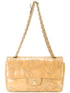 Chanel Vintage Floral Stitch Shoulder Bag, Women's, Brown