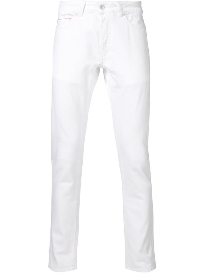 Officine Generale Slim Fit Jeans, Men's, Size: 30, White, Cotton