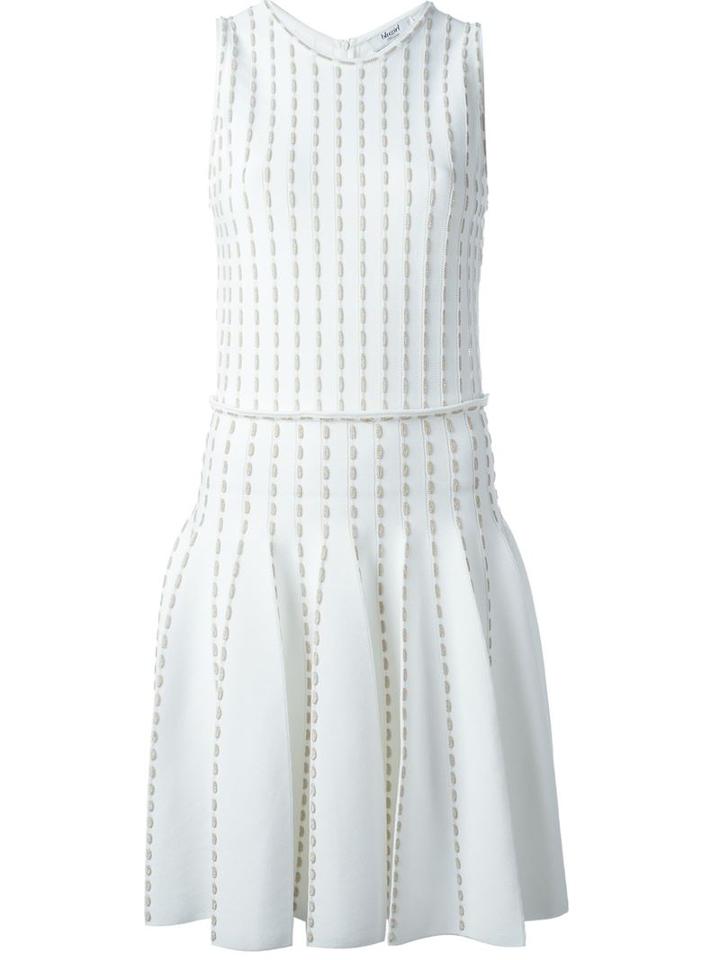 Blugirl Embroidered Knit Pleated Dress