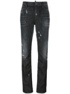 Dsquared2 Los Angeles Chain Trim Jeans, Women's, Size: 40, Black, Cotton/spandex/elastane/polyester