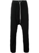 Rick Owens Drkshdw Drop Crotch Trousers, Men's, Size: Large, Black, Cotton