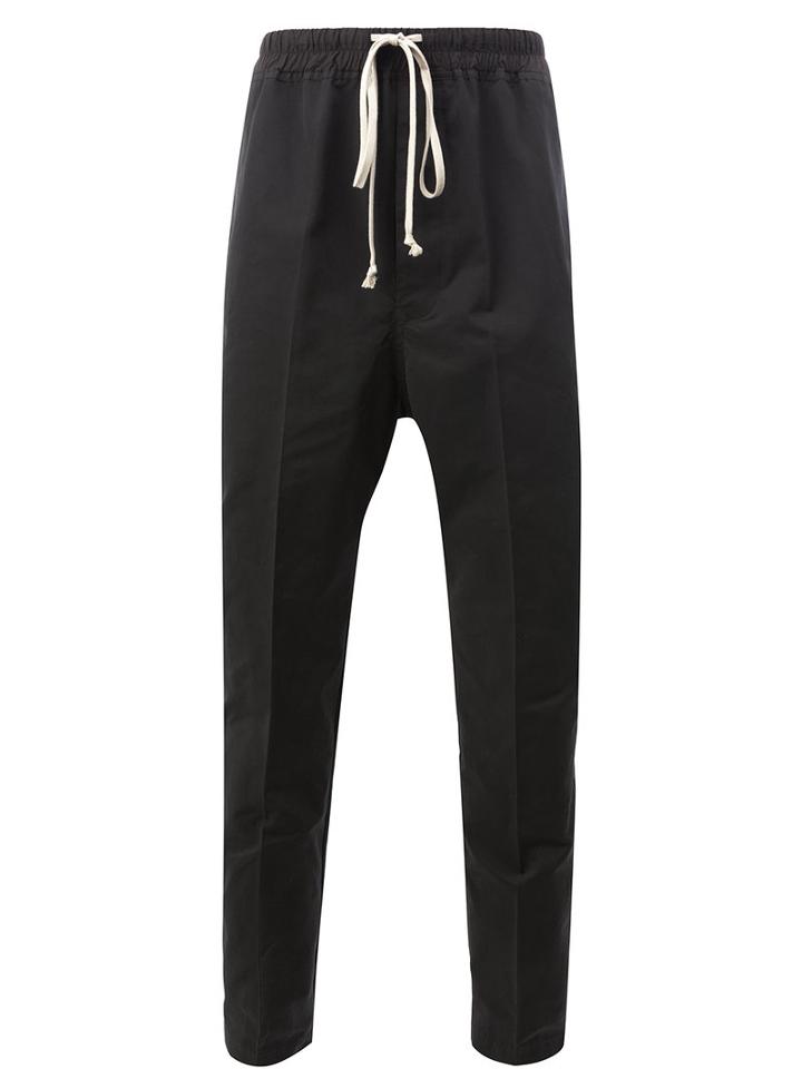 Rick Owens - Tailored Track Trousers - Men - Cotton/polyamide - 50, Black, Cotton/polyamide