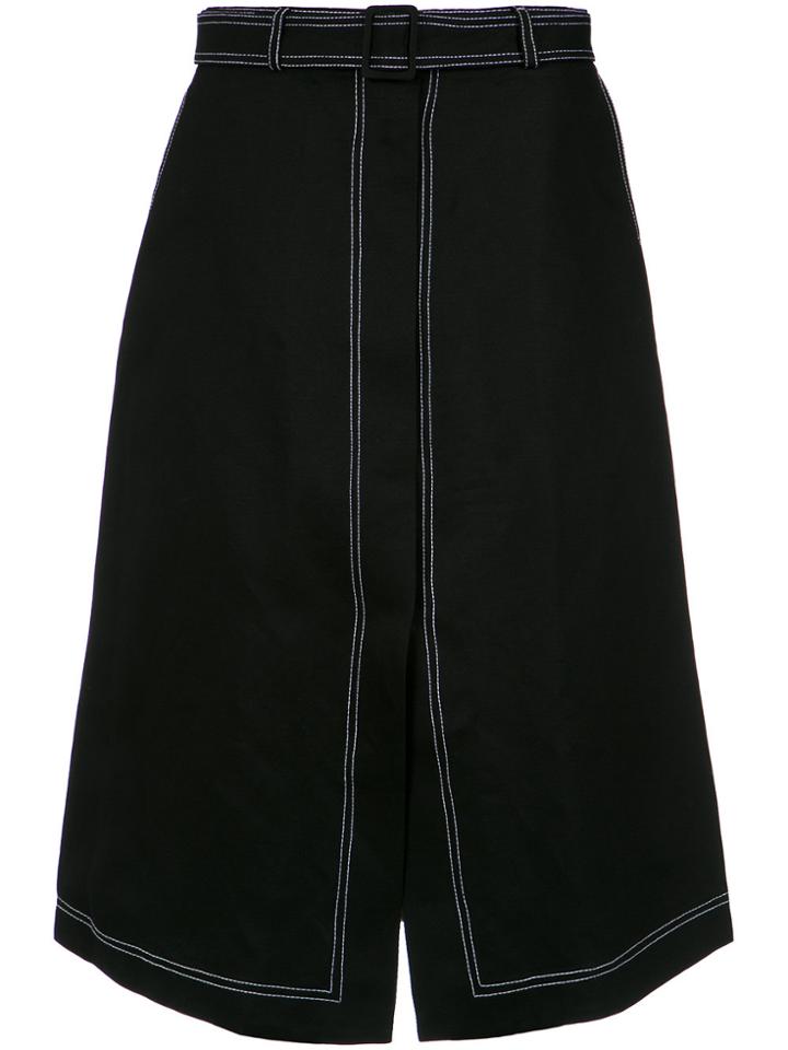 Osklen Stitched Midi Skirt - Black