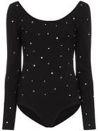 Miu Miu Crystal-embellished Bodysuit - Black