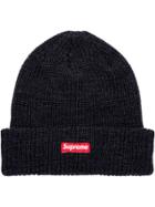 Supreme Ribbed Knitted Beanie - Blue
