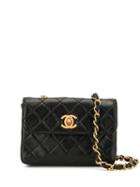 Chanel Pre-owned Mini Diamond Quilted Crossbody Bag - Black