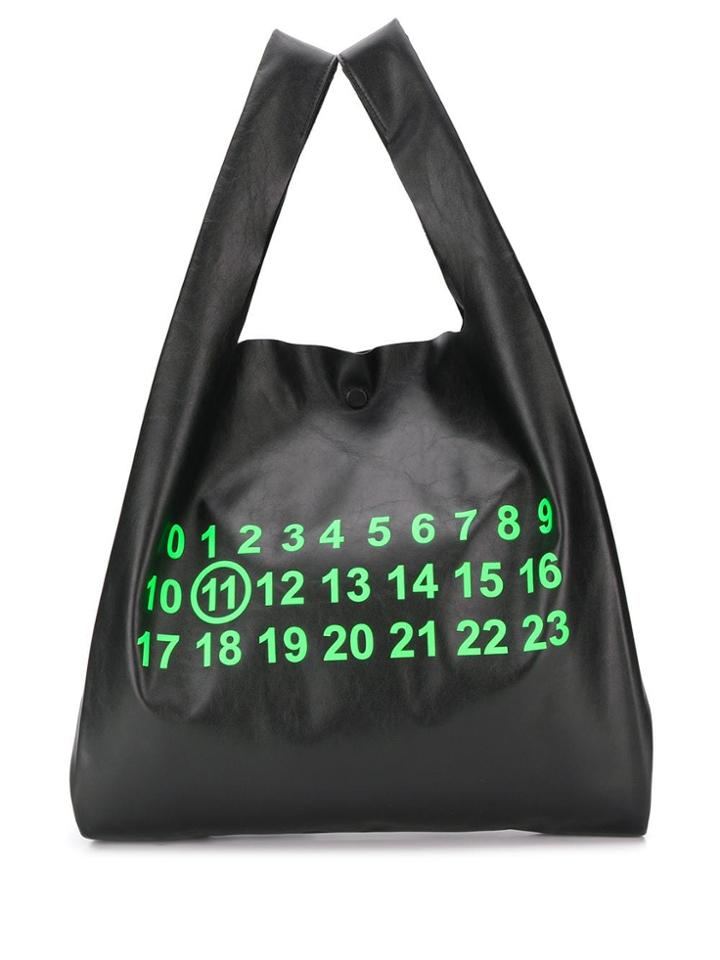 Maison Margiela Logo Shopper Tote Bag - Black