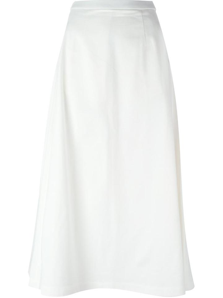 T By Alexander Wang A-line Midi Skirt, Women's, Size: M, White, Cotton
