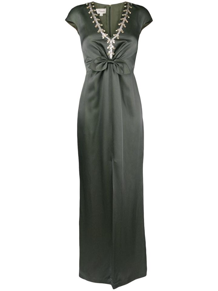 Temperley London Embellished Neck Dress - Green