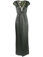 Temperley London Embellished Neck Dress - Green