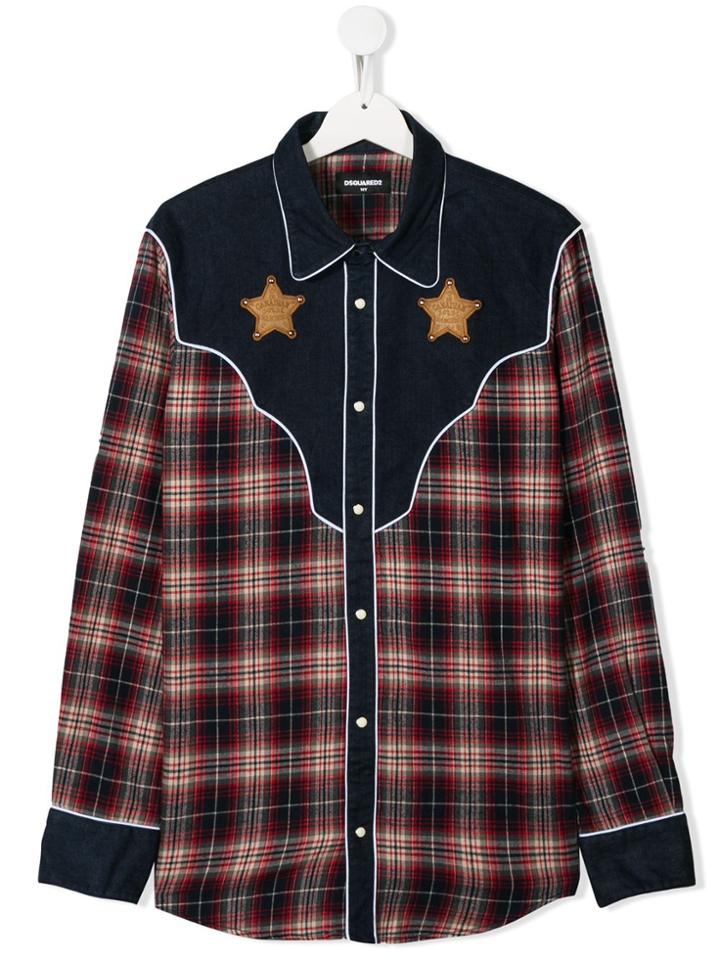 Dsquared2 Kids Teen Cowboy Shirt - Blue