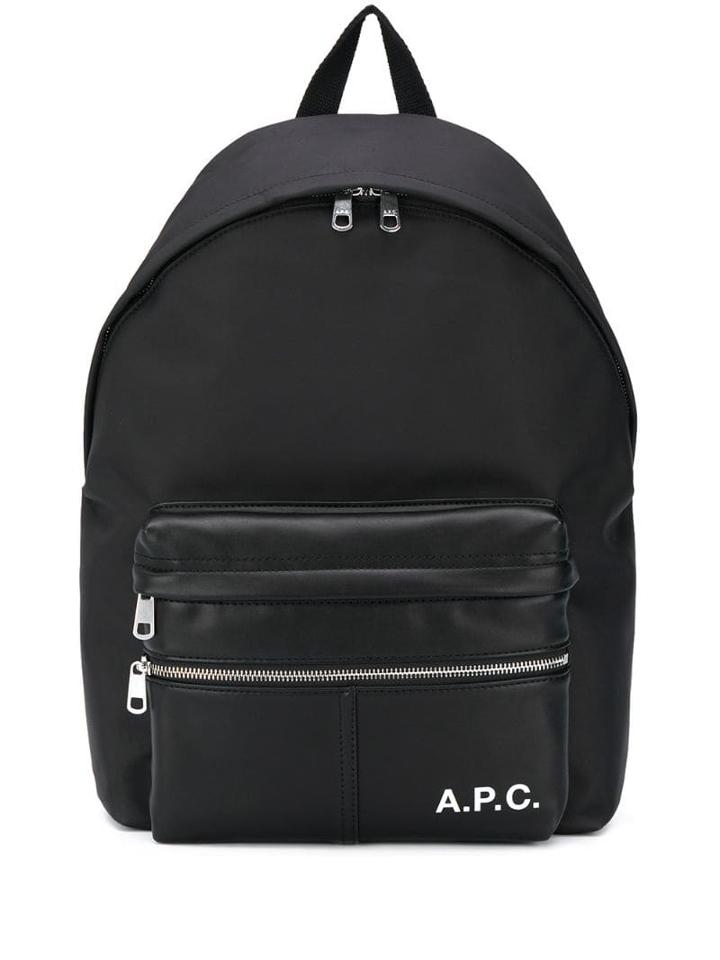A.p.c. Zip Pocket Backpack - Black