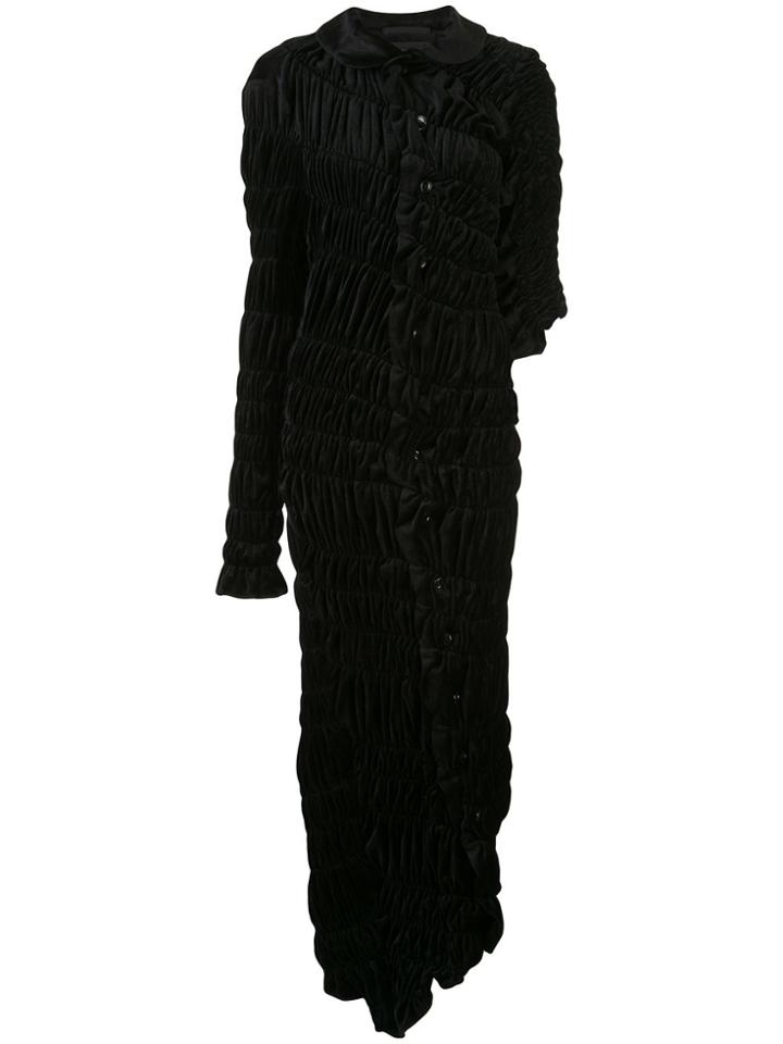 Comme Des Garçons Asymmetric Draped Dress - Black