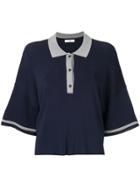 G.v.g.v. Oversized Polo Sweater - Blue