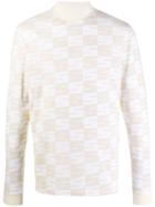 Sss World Corp Two Tone Print Sweatshirt - White