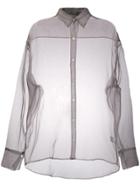 Cmmn Swdn Sheer Striped Shirt - Grey