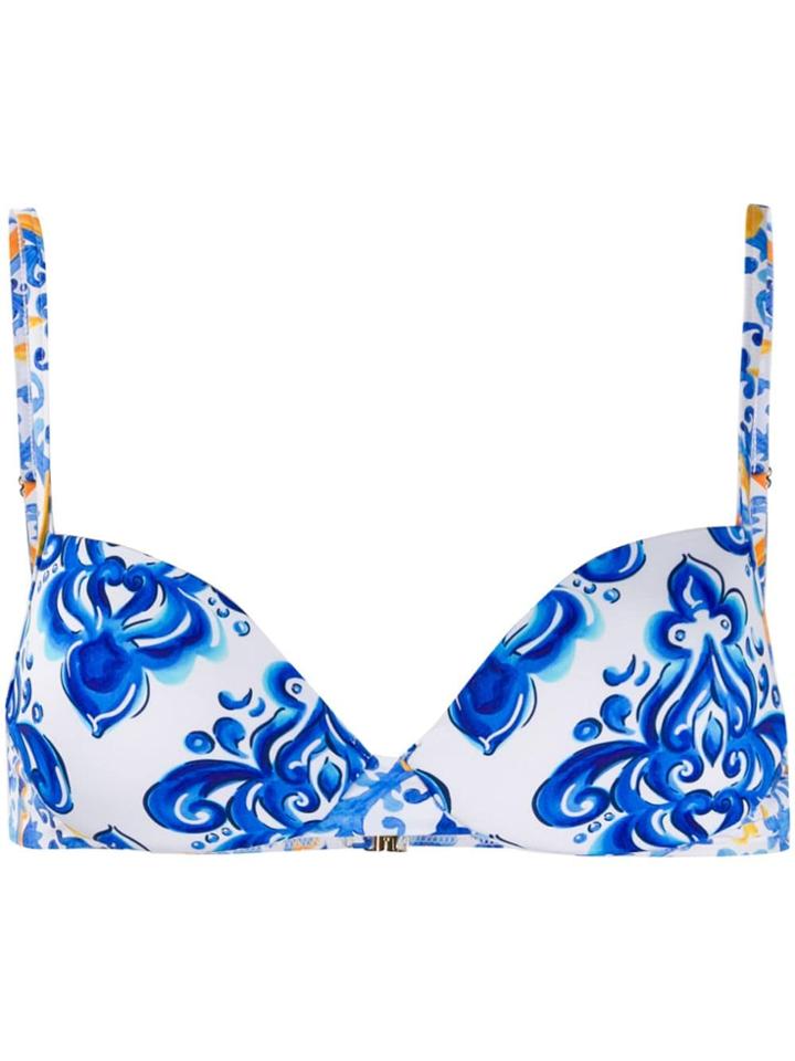 Mc2 Saint Barth Floralie Bikini Top - White