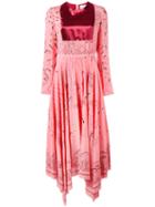 Valentino - Swallow Metamorphosis Dress - Women - Silk - 42, Pink/purple, Silk