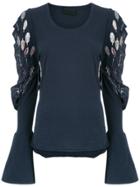 Andrea Bogosian Cut Out Details Top - Blue