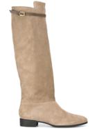 Santoni Mid-calf Length Boots - Nude & Neutrals