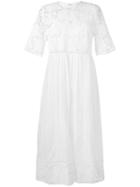 Zimmermann 'caravan' Embroidered Day Dress, Women's, Size: 8, White, Cotton/spandex/elastane/polyester