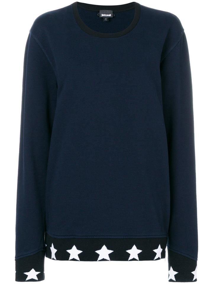 Just Cavalli Star Trim Sweatshirt - Blue