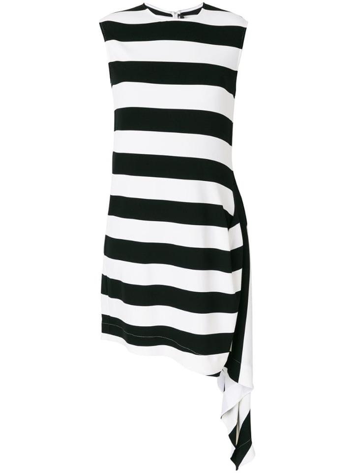 Calvin Klein 205w39nyc Striped Flared Dress - Black