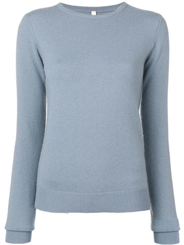 Extreme Cashmere Long-sleeve Fitted Sweater - Blue