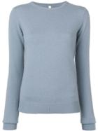 Extreme Cashmere Long-sleeve Fitted Sweater - Blue
