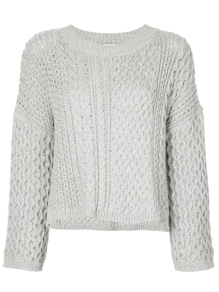 Jason Wu Long Sleeve Knitted Top - Grey