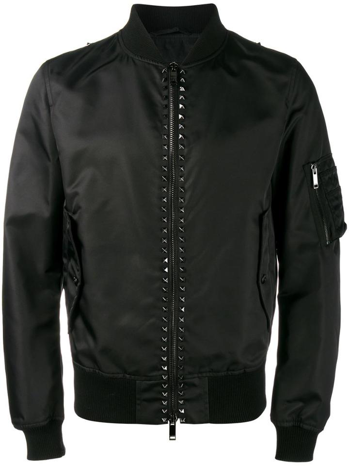 Valentino Rockstud Bomber Jacket - Black