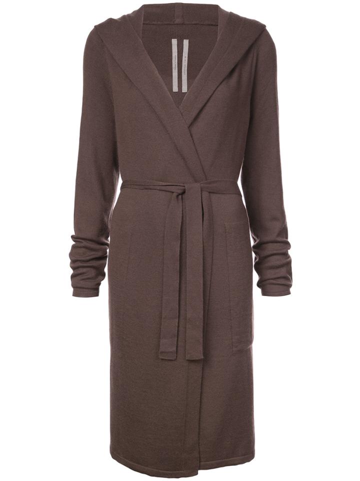Rick Owens Wrap Front Cardigan - Brown