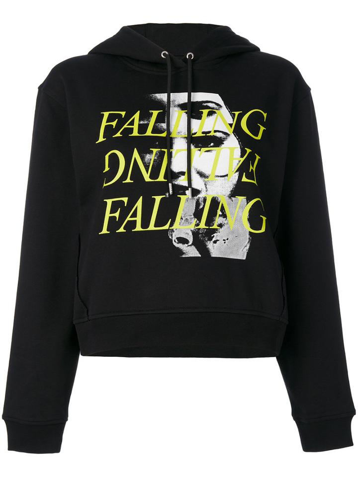 Mcq Alexander Mcqueen - Falling Print Hoodie - Women - Cotton - S, Black, Cotton