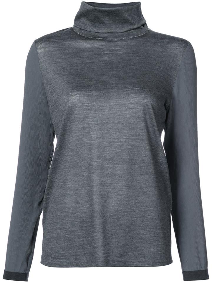 Fabiana Filippi Turtle Neck Jumper - Grey