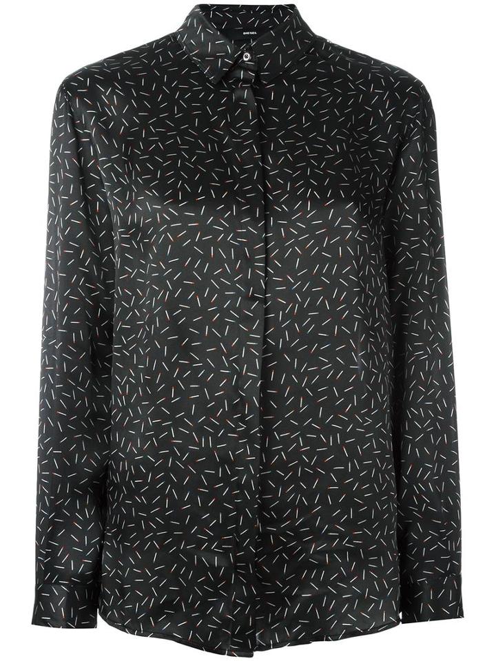 Diesel 'beatriz' Shirt, Women's, Size: Xs, Black, Silk