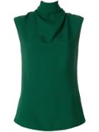 Joseph High Neck Blouse - Green