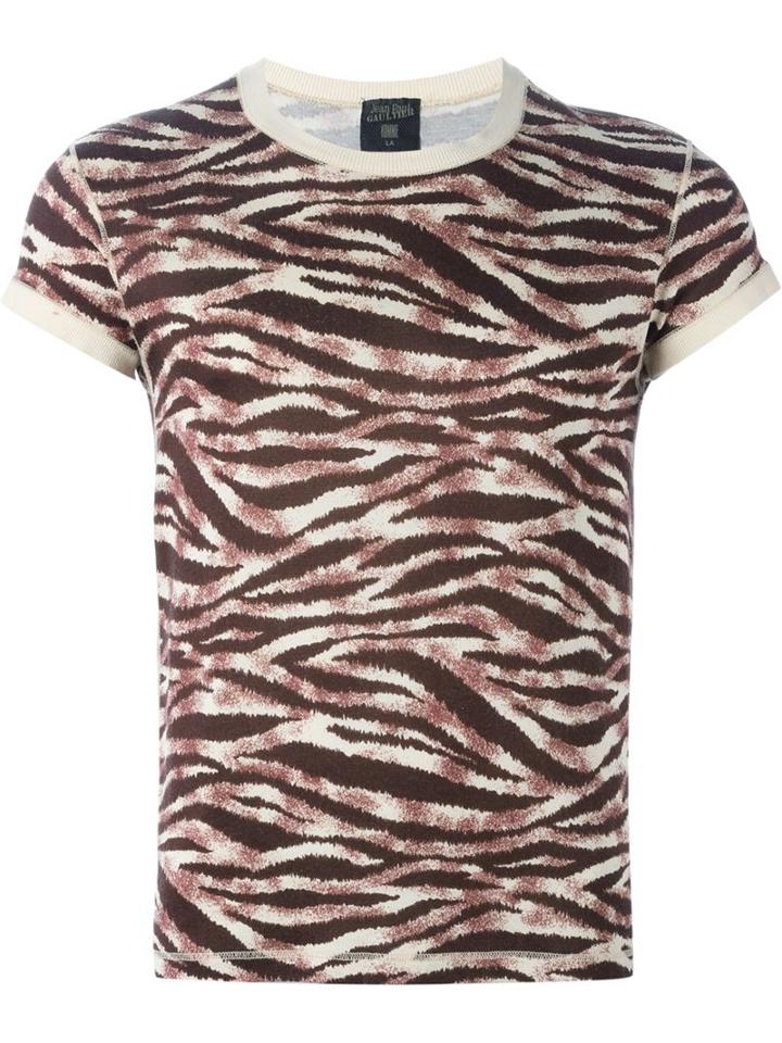 Jean Paul Gaultier Vintage Tiger Stripe Print T-shirt