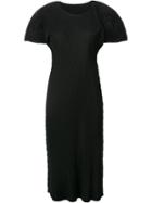 Sofie D'hoore Crepe Pleated Dress, Women's, Size: 38, Black, Cotton/polyester
