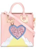 Sophie Hulme Embellished Tote Bag, Women's, Pink/purple, Calf Leather/polyester