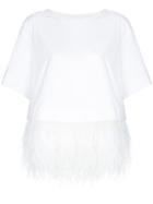 Le Ciel Bleu - Feather Top - Women - Cotton/feather - 36, White, Cotton/feather