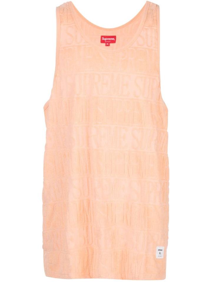 Supreme Striped Terry Tank Top - Orange